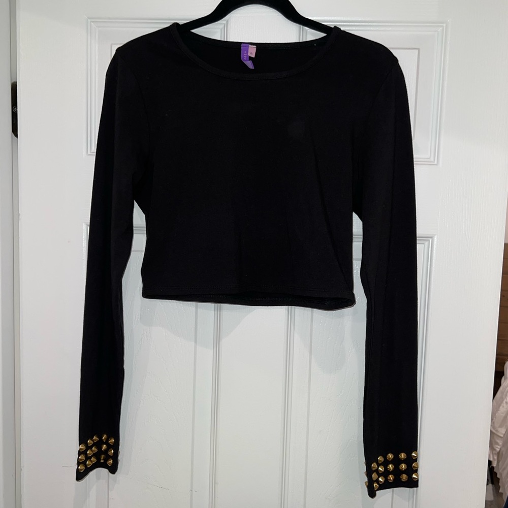Long sleeve black cropped top - EMMA & SAM